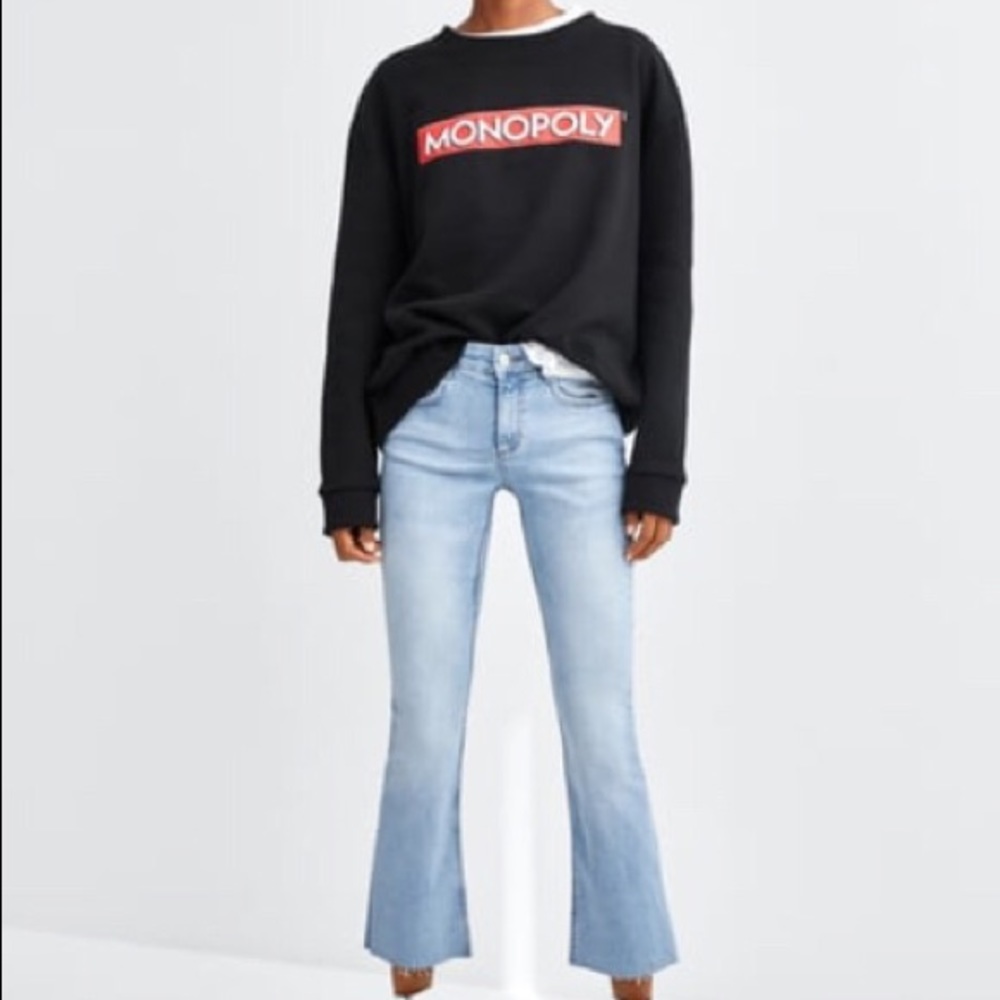 Zara mid flare jeans